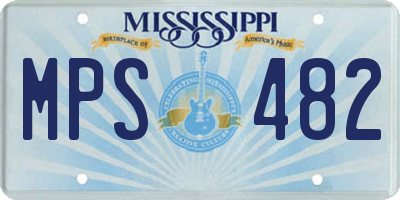 MS license plate MPS482