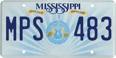 MS license plate MPS483