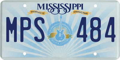 MS license plate MPS484