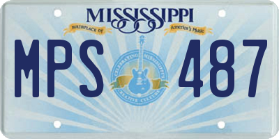 MS license plate MPS487