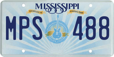 MS license plate MPS488