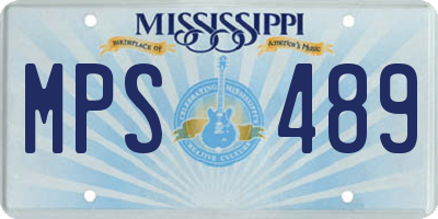 MS license plate MPS489
