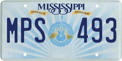 MS license plate MPS493