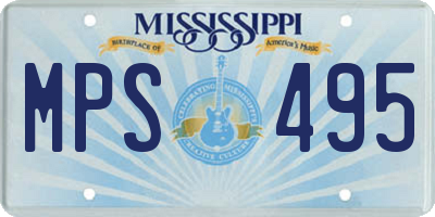 MS license plate MPS495