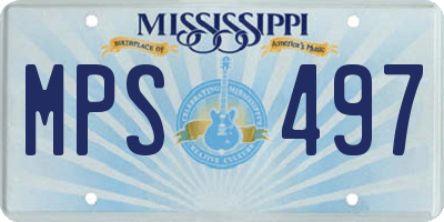MS license plate MPS497