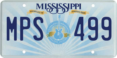 MS license plate MPS499