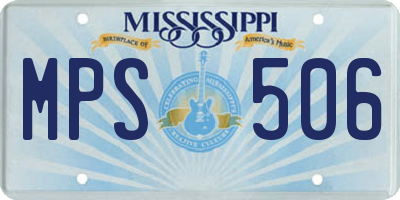 MS license plate MPS506