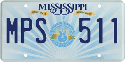MS license plate MPS511