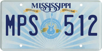 MS license plate MPS512