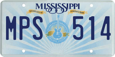 MS license plate MPS514