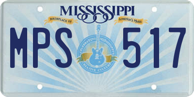 MS license plate MPS517