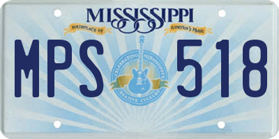 MS license plate MPS518