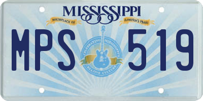 MS license plate MPS519