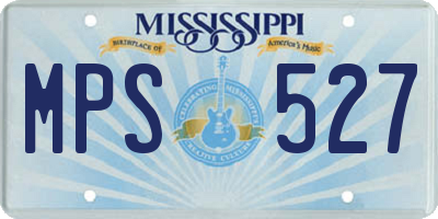 MS license plate MPS527