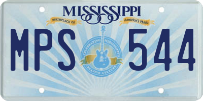 MS license plate MPS544