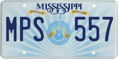 MS license plate MPS557