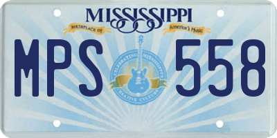 MS license plate MPS558