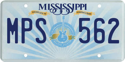 MS license plate MPS562