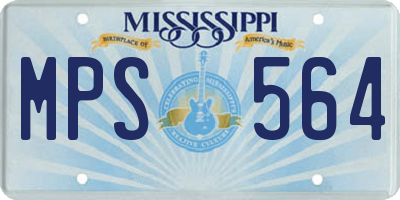 MS license plate MPS564