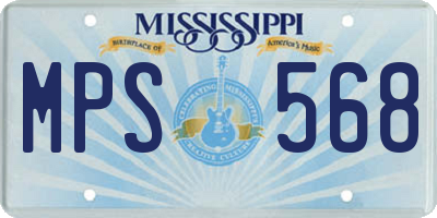 MS license plate MPS568