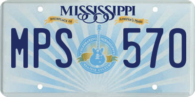 MS license plate MPS570