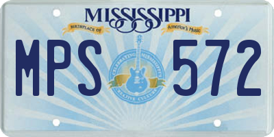 MS license plate MPS572