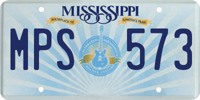 MS license plate MPS573