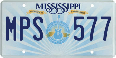 MS license plate MPS577