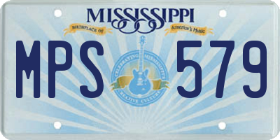 MS license plate MPS579