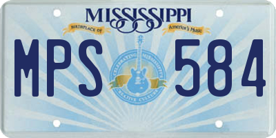 MS license plate MPS584