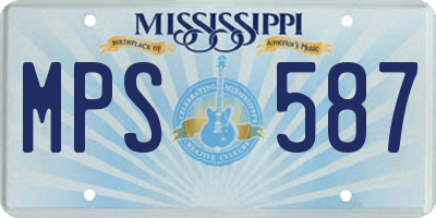 MS license plate MPS587