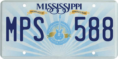 MS license plate MPS588