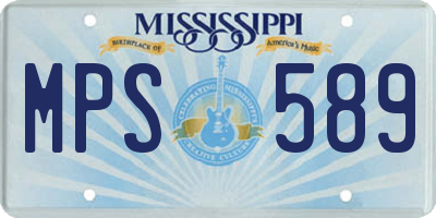 MS license plate MPS589