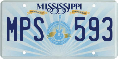 MS license plate MPS593