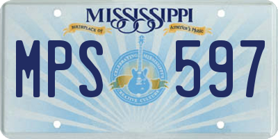 MS license plate MPS597