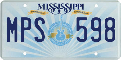 MS license plate MPS598