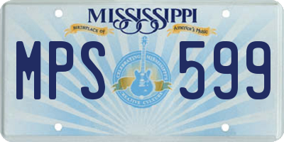 MS license plate MPS599