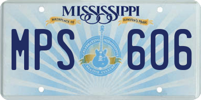 MS license plate MPS606