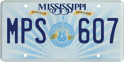 MS license plate MPS607