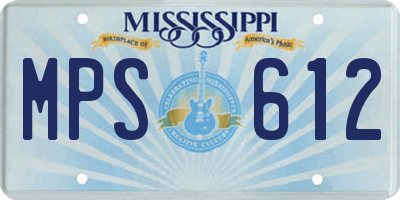 MS license plate MPS612