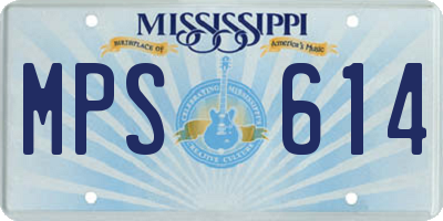MS license plate MPS614