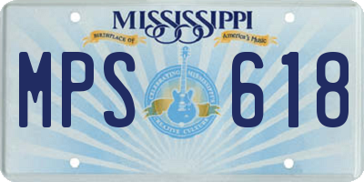 MS license plate MPS618