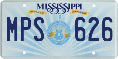 MS license plate MPS626