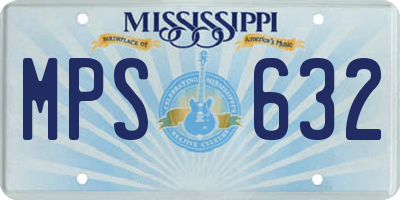 MS license plate MPS632