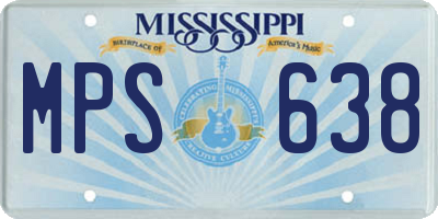 MS license plate MPS638
