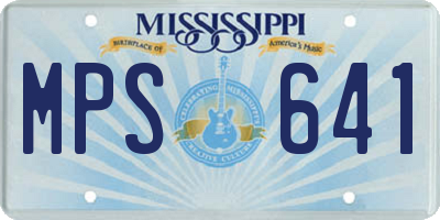MS license plate MPS641