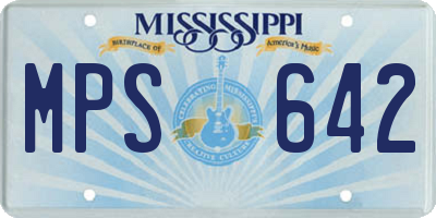 MS license plate MPS642