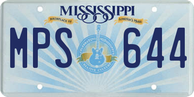 MS license plate MPS644