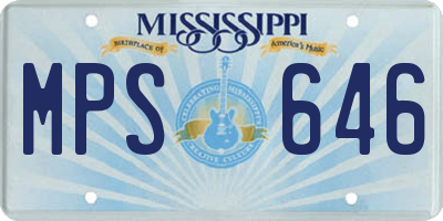MS license plate MPS646