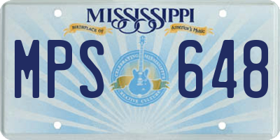 MS license plate MPS648